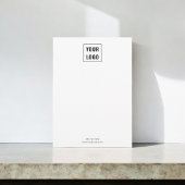 ビジネスロゴエレガントミニマリスト白 ノートカード