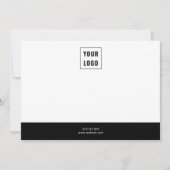 ビジネスロゴエレガント最小白黒 ノートカード (正面)