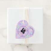 ビジネスロゴオパール虹色ハート形状つるラベル フェイバータグ (インサイチュ)