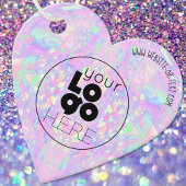 ビジネスロゴオパール虹色ハート形状つるラベル フェイバータグ