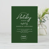 ビジネスロゴオフィス企業ののクリスマスパーティー 招待状 (スタンド正面)