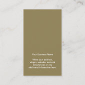 ビジネスロゴオリーブイヤリング表示カード 名刺 (裏面)