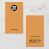 ビジネスロゴオレンジのイヤリング表示カード 名刺 (正面/裏面)