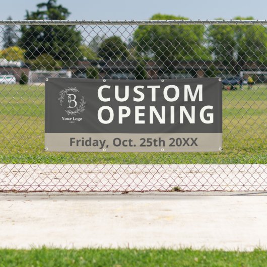 ビジネスロゴカスタムのオープンアウトドアバナーの看板 横断幕 (インサイチュ)