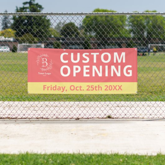 ビジネスロゴカスタムのオープンアウトドアバナーの看板 横断幕 (インサイチュ)