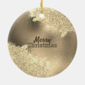 ビジネスロゴカスタムのクリスマス セラミックオーナメント (裏面)