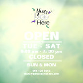 ビジネスロゴカスタムの営業時間記号の追加 ウィンドウサイン (シート3)