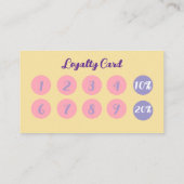 ビジネスロゴカスタムの明るい色のロイヤリティカード 名刺 (裏面)