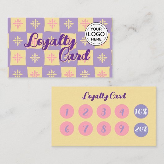 ビジネスロゴカスタムの明るい色のロイヤリティカード 名刺 (正面/裏面)