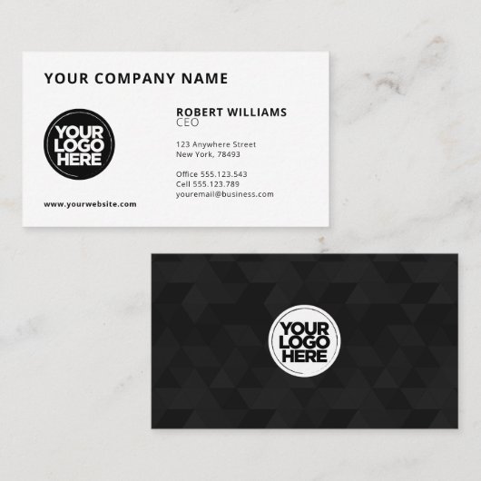 ビジネスロゴカスタムの背景画像 名刺 (正面/裏面)