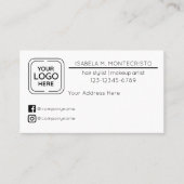 ビジネスロゴカスタムアポイントメントリマインダーカード 名刺 (正面)