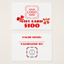 ビジネスロゴカスタムクリスマスエド。ギフトカード