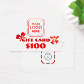 ビジネスロゴカスタムクリスマスエド。ギフトカード (デスク)