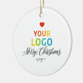 ビジネスロゴカスタムクリスマス セラミックオーナメント (左)