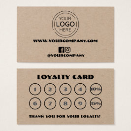ビジネスロゴカスタムシックロイヤリティカード