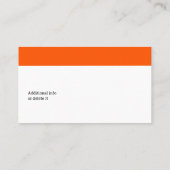 ビジネスロゴカスタムシンプルオレンジ 名刺 (裏面)