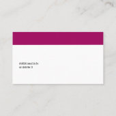 ビジネスロゴカスタムシンプルワインレッド 名刺 (裏面)