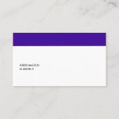 ビジネスロゴカスタムシンプル紫 名刺 (裏面)