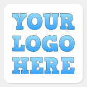 ビジネスロゴカスタムスクエアステッカー スクエアシール (正面)
