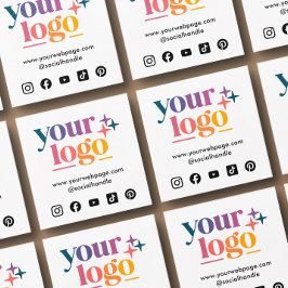 ビジネスロゴカスタムソーシャルメディア スクエア名刺