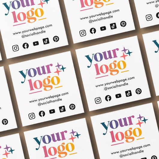 ビジネスロゴカスタムソーシャルメディア スクエア名刺