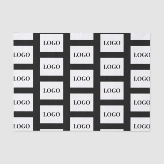 ビジネスロゴカスタムブラック 薄葉紙 (正面)