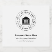 ビジネスロゴカスタムワインきらめくボトルラベル スパークリングワインラベル (シングルラベル)