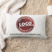 ビジネスロゴカスタム会社のWebサイトアドレス ランバークッション (ブランケット)