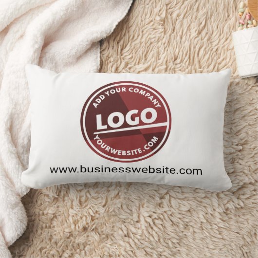 ビジネスロゴカスタム会社のWebサイトアドレス ランバークッション (ブランケット)
