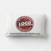 ビジネスロゴカスタム会社のWebサイトアドレス ランバークッション (正面)