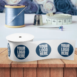 ビジネスロゴカスタム会社写真 サテンリボン