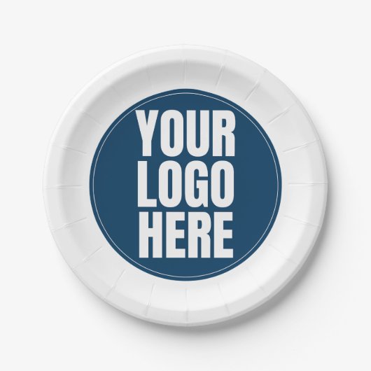 ビジネスロゴカスタム会社写真 ペーパープレート (正面)