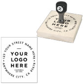 ビジネスロゴカスタム差出人住所 ラバースタンプ (押印)