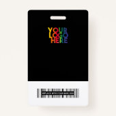 ビジネスロゴカスタム従業員のフォトバーコード名 バッジ (裏面)