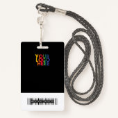 ビジネスロゴカスタム従業員のフォトバーコード名 バッジ (裏面ランヤード)