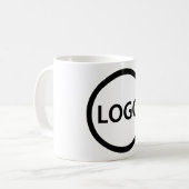 ビジネスロゴカスタム従業員 コーヒーマグカップ (正面左)