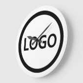ビジネスロゴカスタム従業員 ラージ壁時計 (傾斜)
