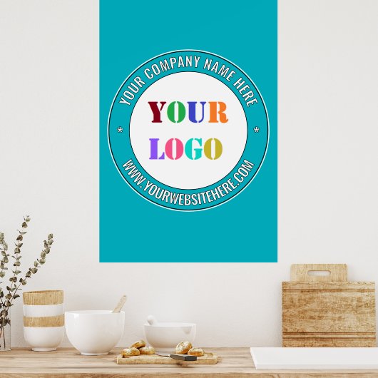 ビジネスロゴカスタム文字とカラーポスター ポスター (キッチン)