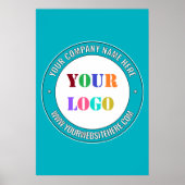 ビジネスロゴカスタム文字とカラーポスター ポスター (正面)