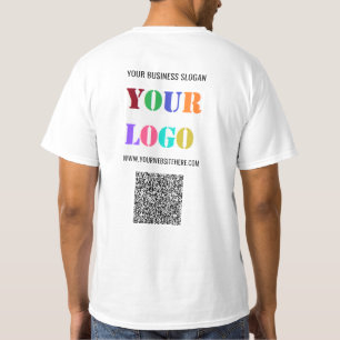 ビジネスロゴカスタム文字とQRコードTシャツ Tシャツ