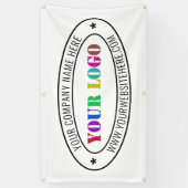 ビジネスロゴカスタム文字のプロモーションバナー 横断幕 (縦)