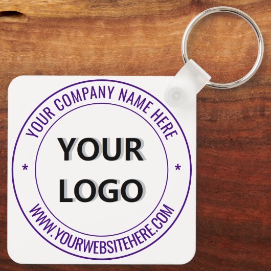 ビジネスロゴカスタム文字キーチェーンの例 キーホルダー (裏面)
