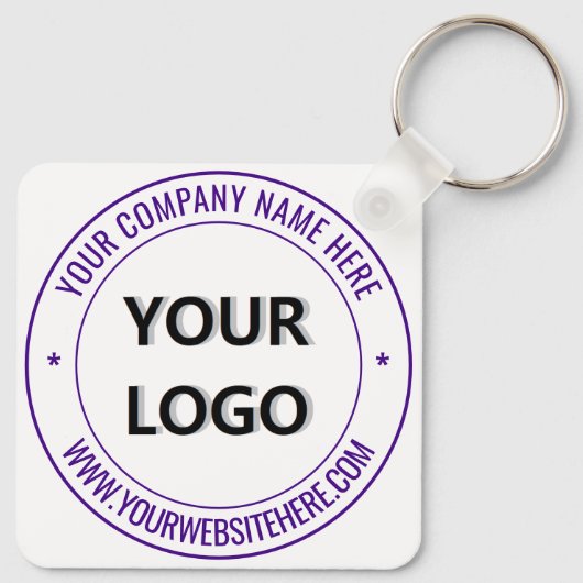 ビジネスロゴカスタム文字キーチェーンの例 キーホルダー (裏面)