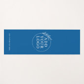 ビジネスロゴカスタム文字ブランドギフト海ブルー ヨガマット (正面(横))