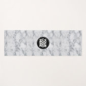 ビジネスロゴカスタム白大理石 ヨガマット (正面(横))