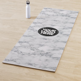 ビジネスロゴカスタム白大理石 ヨガマット
