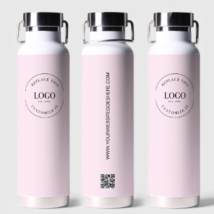 ビジネスロゴカスタムQRコードWebサイトPink ウォーターボトル