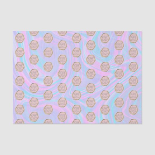 ビジネスロゴカラフル抽象芸術グラデーションティッシュペーパー 薄葉紙 (正面)