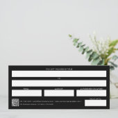 ビジネスロゴギフト証明書伝票ブラック (スタンド正面)