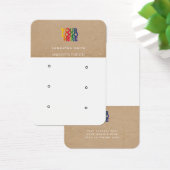 ビジネスロゴクラフトスタッドイヤリングディスプレイカード (デスク)